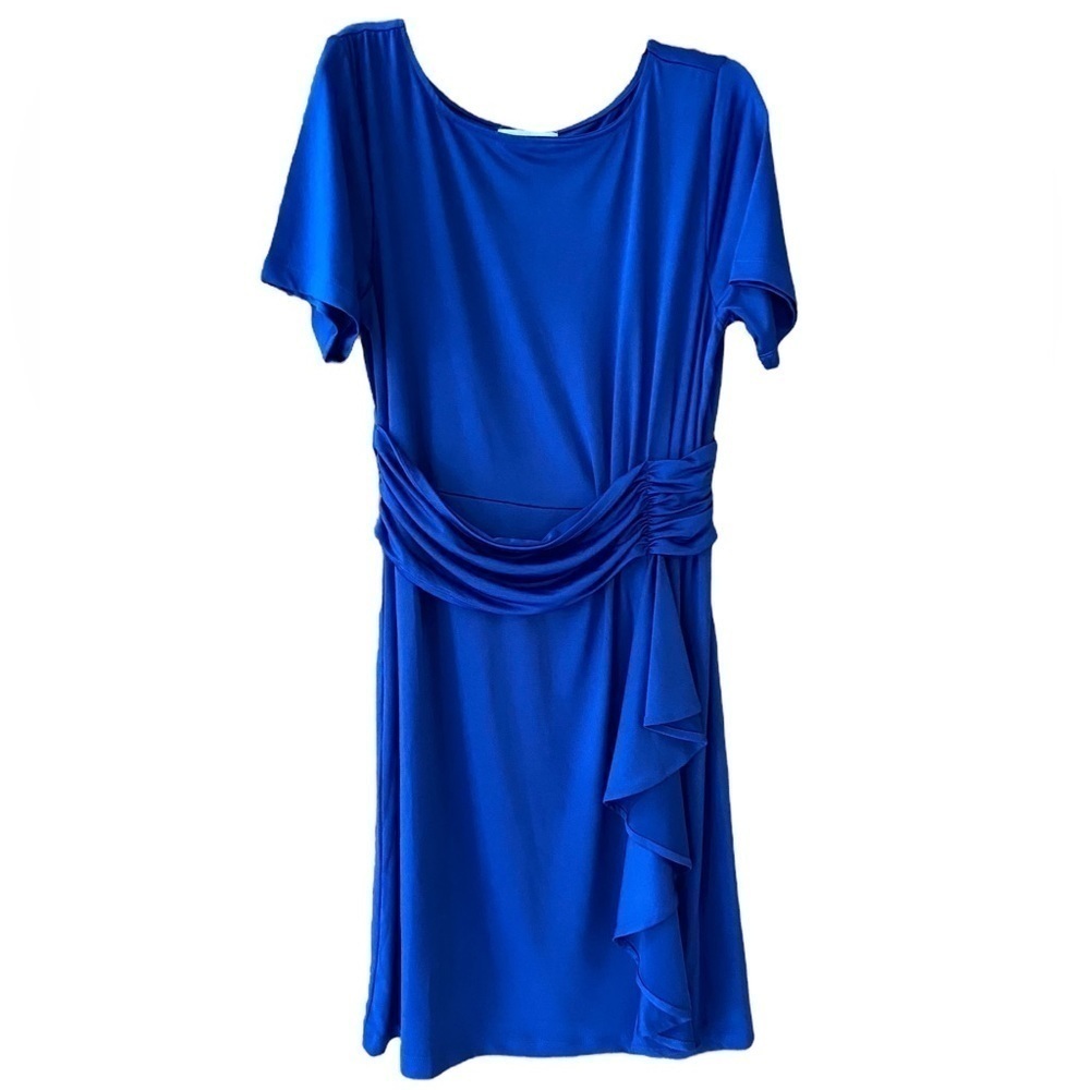 The Paragon Blue Short Sleeve Dress Size Large